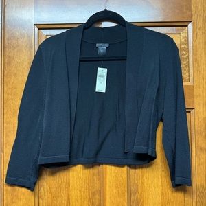 Ann Taylor Short Dress Cropped Cardigan Black NWT Size Small Brand New